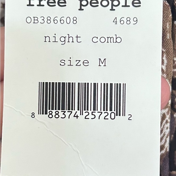 Free People Boho Floral Paisley Peasant Dress NWT Size Medium Cottagecore Hippie - Picture 7 of 8